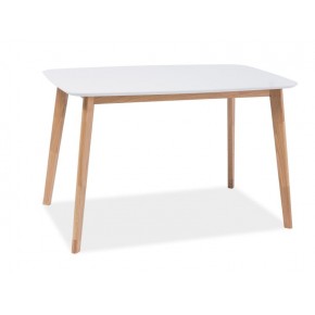 Стол обеденный SIGNAL MOSSO I белый/дуб 120/75